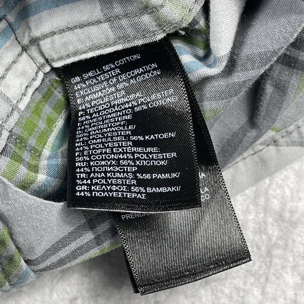 The North Face Shirt Mens XL Gray Green Plaid Hike Camp Outdoor Workwear‎